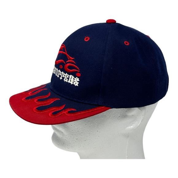 Orange County Choppers Hat Adult Size Blue, Red Adjustable Hat Cap, New, Flames - Picture 2 of 11